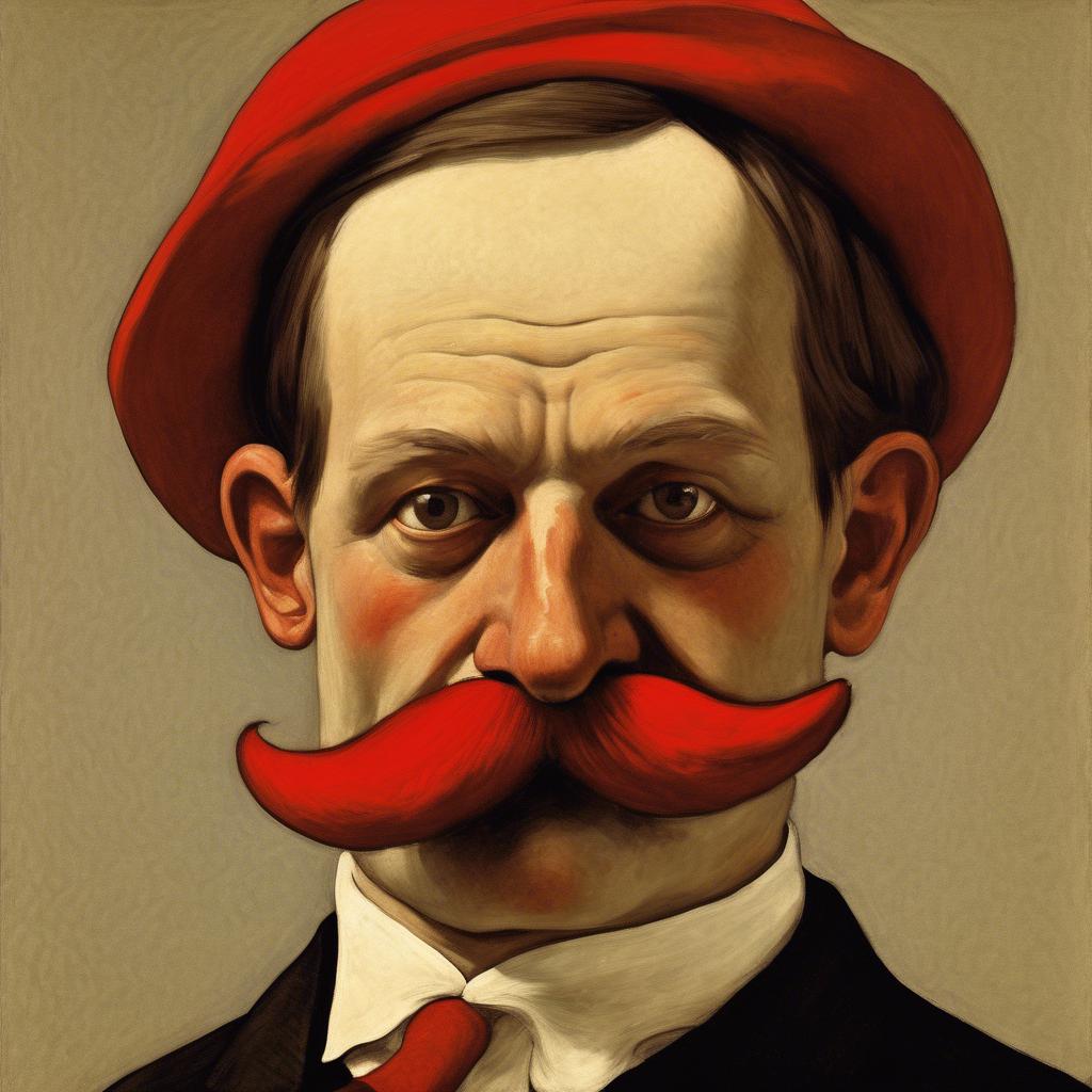 Einfluss des ​roten Moustache-Manns auf die moderne Kunstwelt